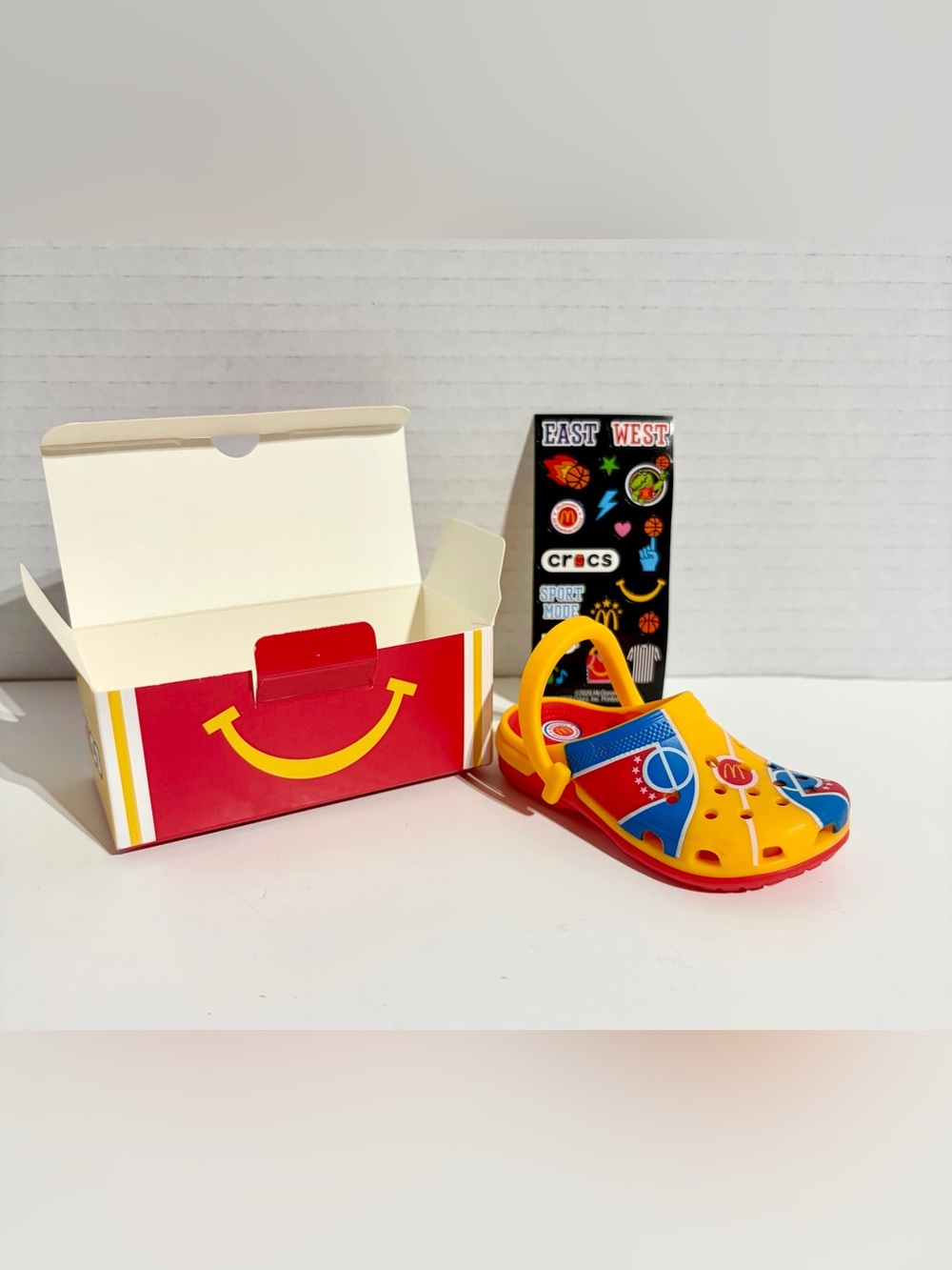McDonald's Crocs All American Basketball Happy Meal Toy 6 Yellow Blue Red NEW